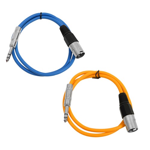 Pack to xlr male - 2, 1/4"